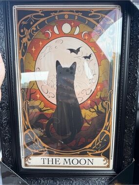 Sapna Shah The Moon Black Cat Wall Art